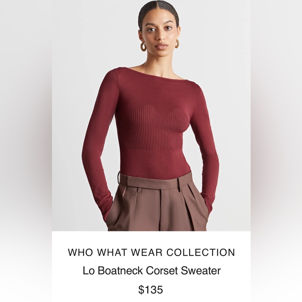 Who What Wear Boat Neck Sweater